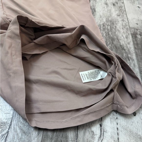 Babaton Contour Mock Neck Taupe Sleeveless Mini Dress Neutral Stretchy Aritzia - Picture 2 of 8